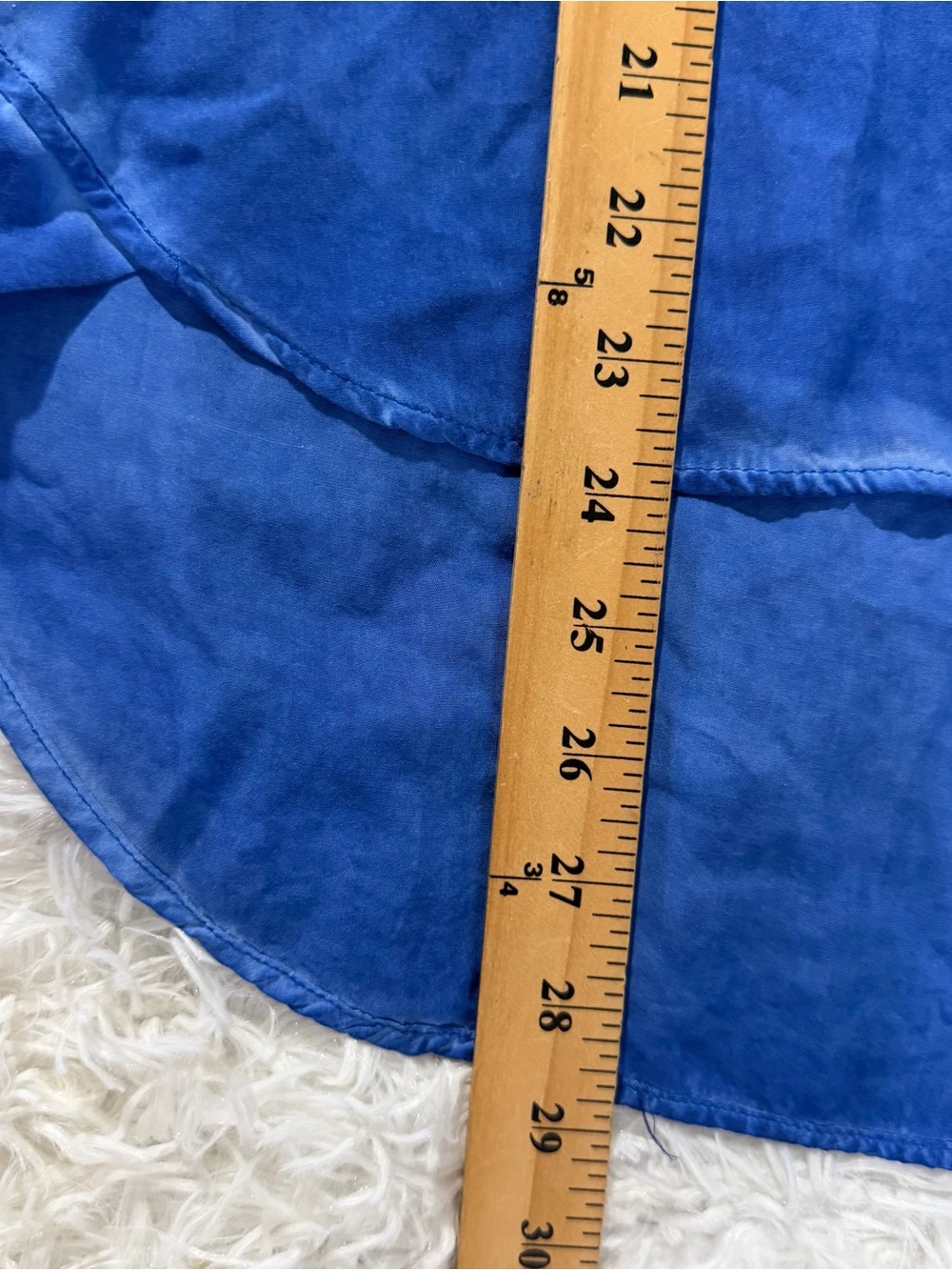 Velvet Heart Womens Button Up Tunic Top Size Large Blue High Low Long Sleeve - Picture 5 of 7